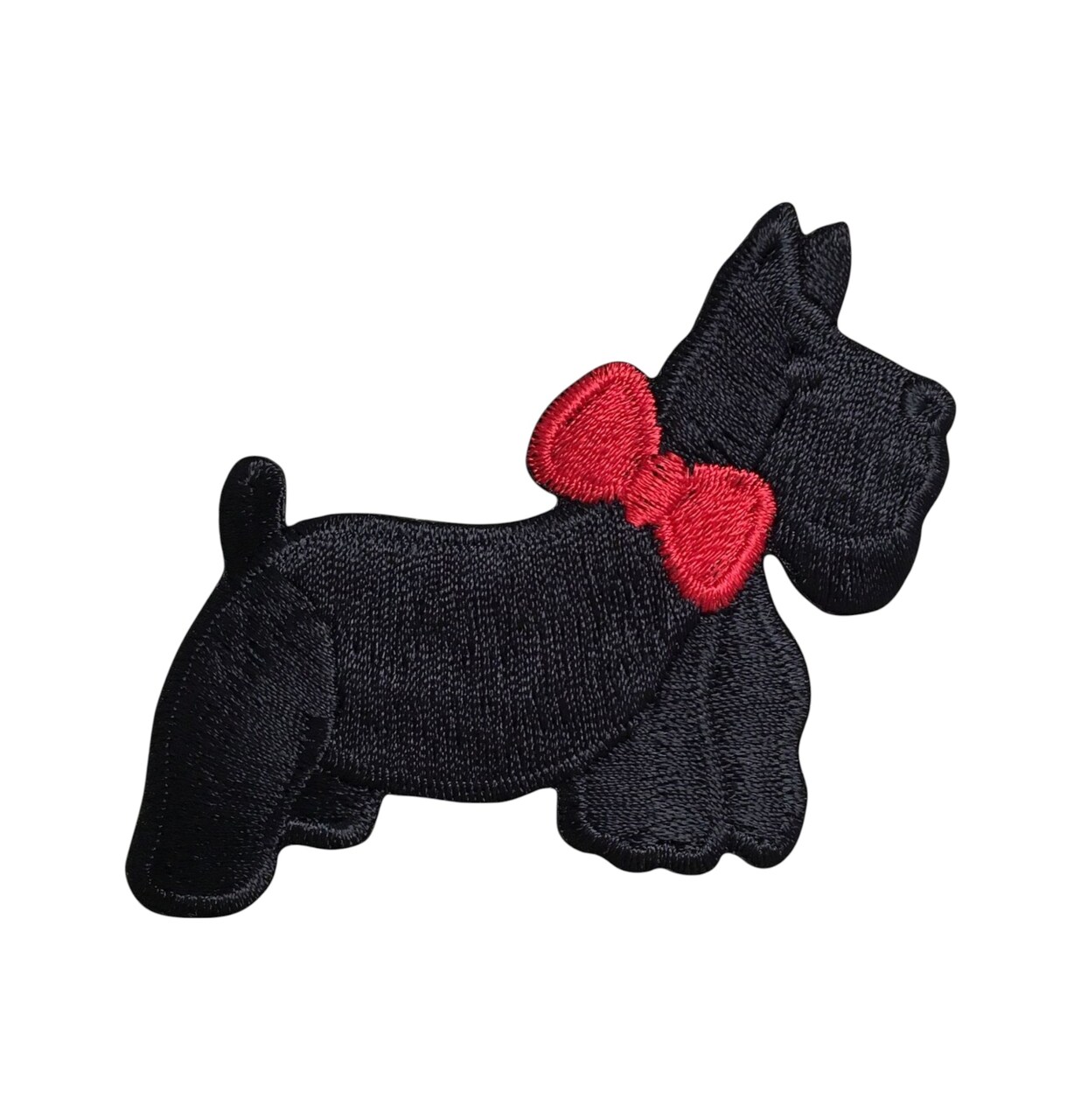 Black Scottish Terrier, Dogs, Scottie, Embroidered, Iron on Patch